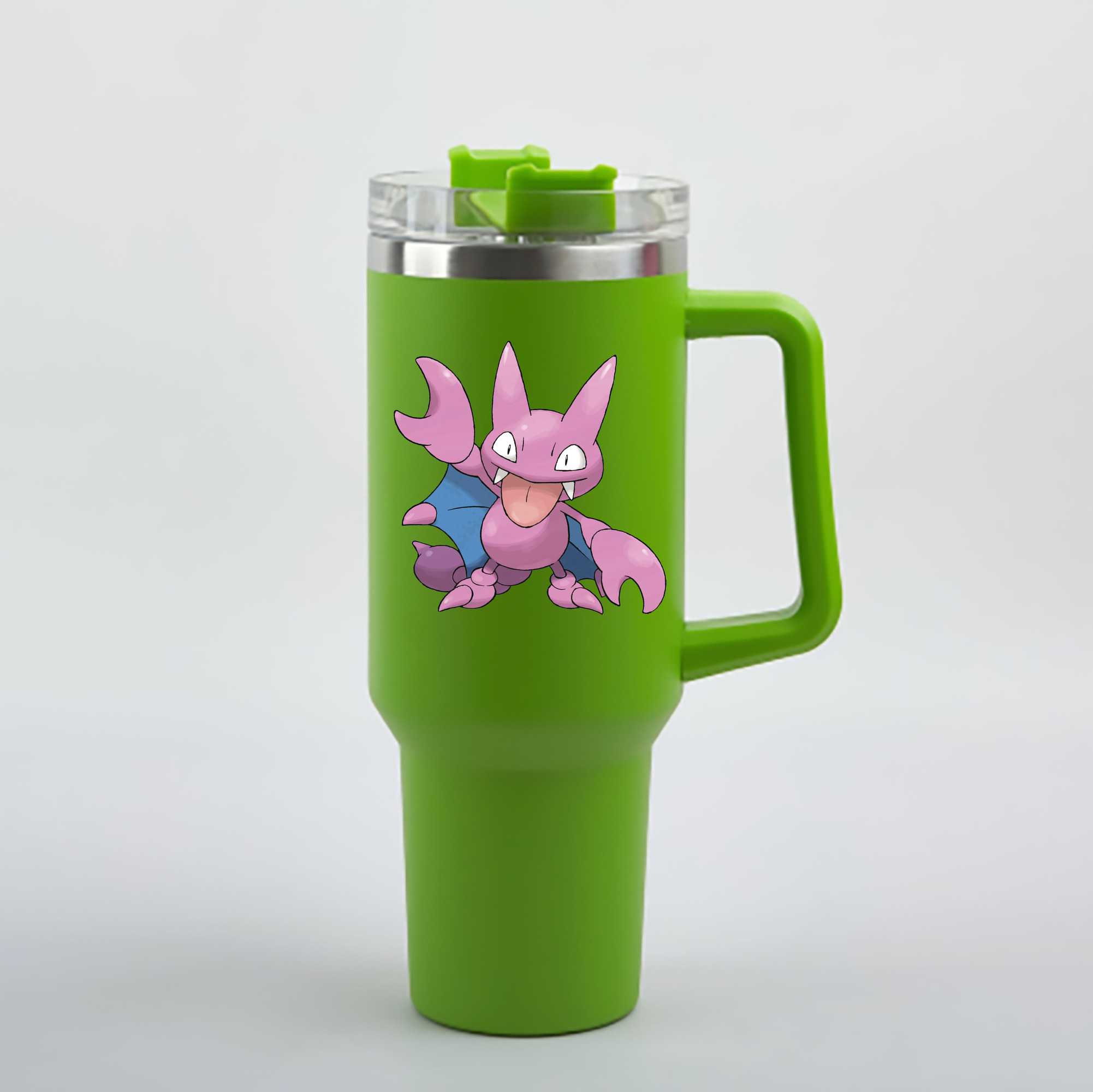 （画像用） ポケットモンスター Pokémon 1200mL車用タンブラー - クリスタルステッカー（プラスチックストロー付き）